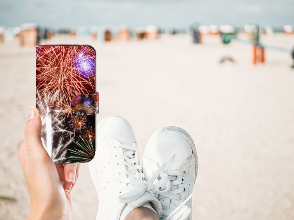 Samsung Galaxy S10e Wallet Case met Pasjes Vuurwerk