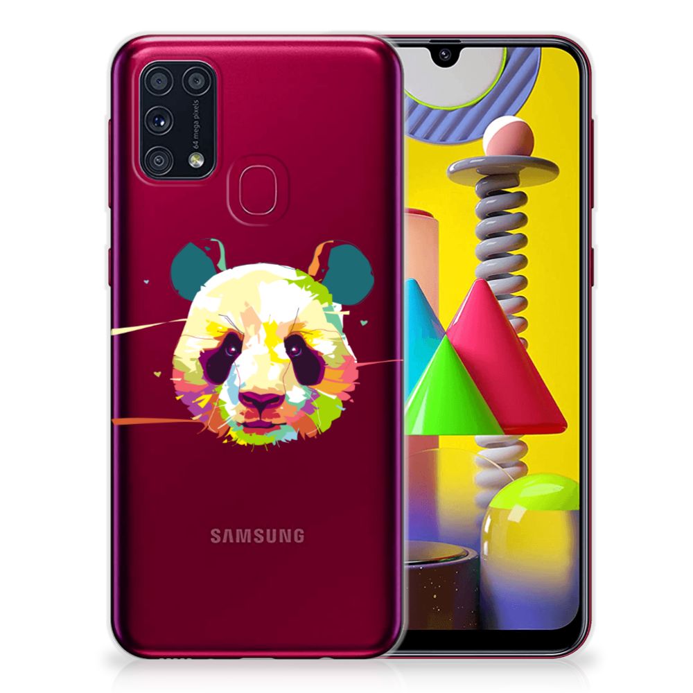 Samsung Galaxy M31 Telefoonhoesje met Naam Panda Color B2C Telecom