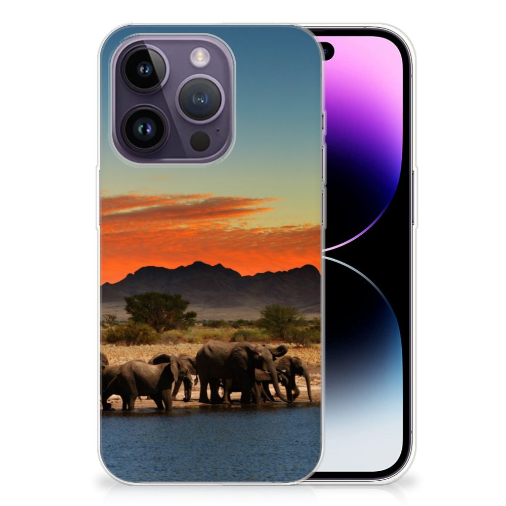 Apple iPhone 14 Pro TPU Hoesje Olifanten B2C Telecom