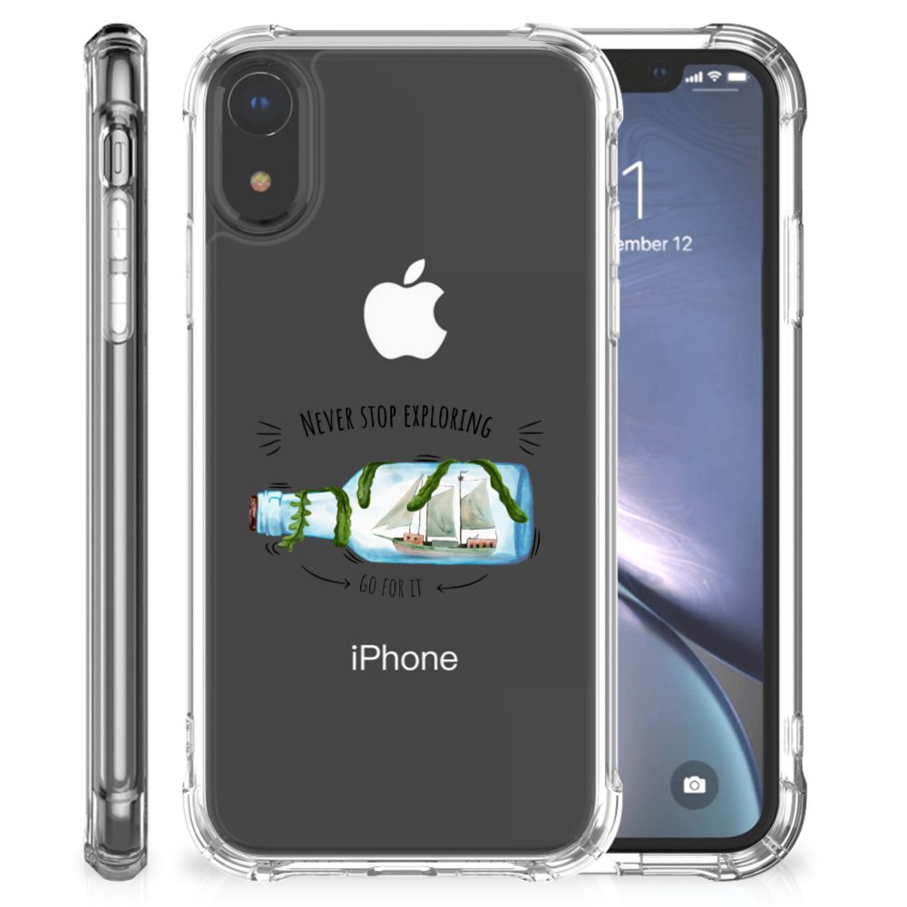 Apple iPhone Xr Stevig Bumper Hoesje Boho Bottle