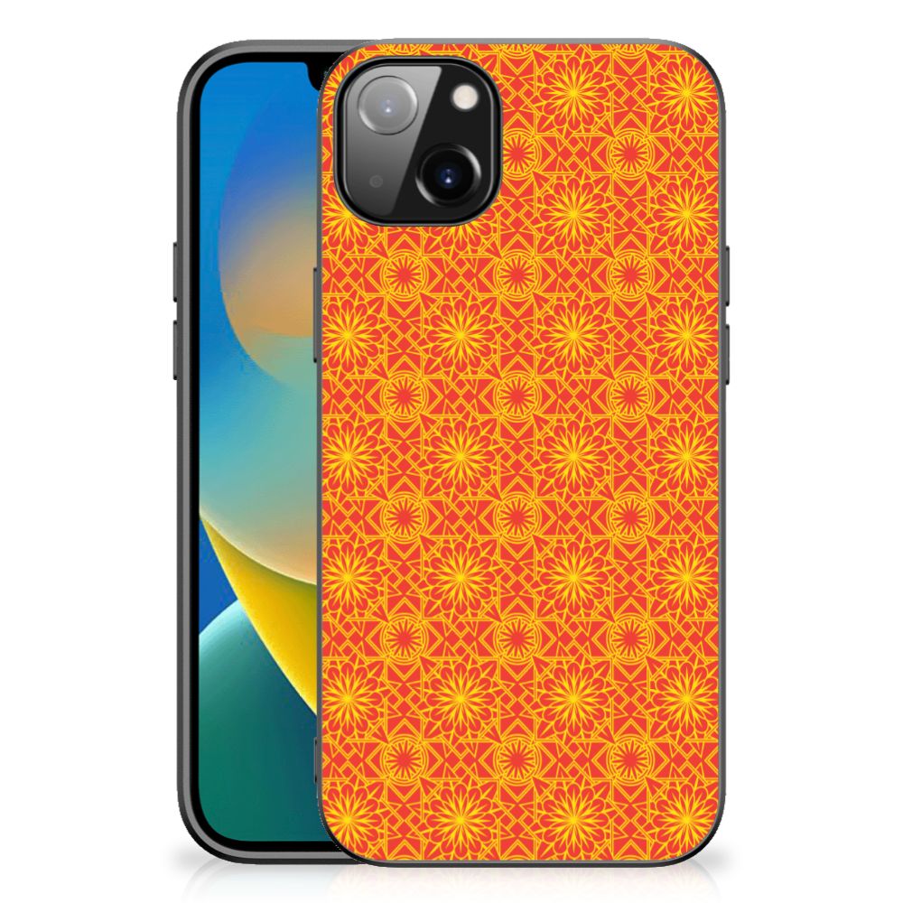iPhone 14 Plus Back Case Batik Oranje