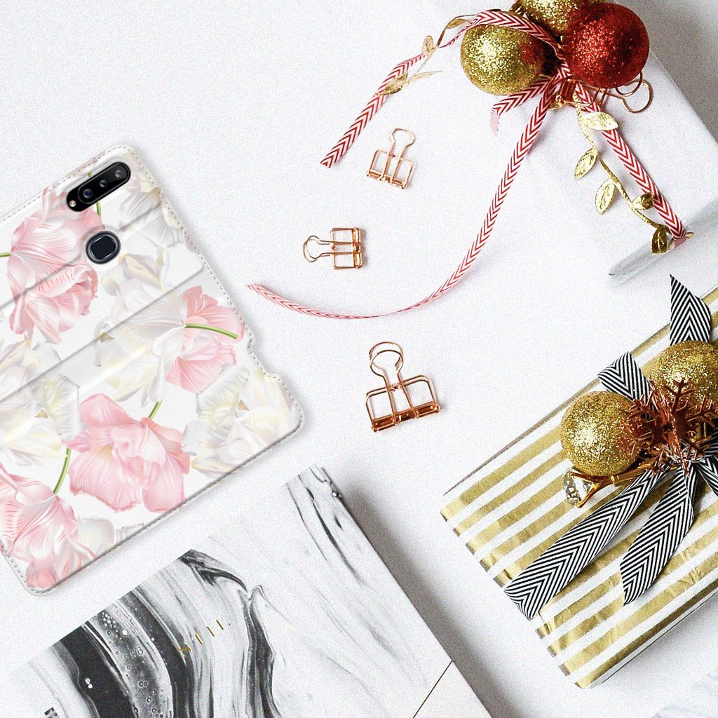 Samsung Galaxy A20s Smart Cover Lovely Flowers - B2C Telecom