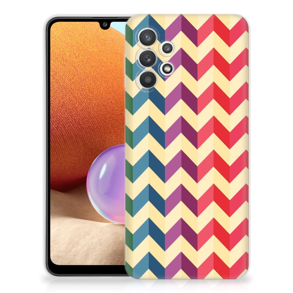 Samsung Galaxy A32 4G | A32 5G Enterprise Editie TPU bumper Zigzag Multi Color B2C Telecom