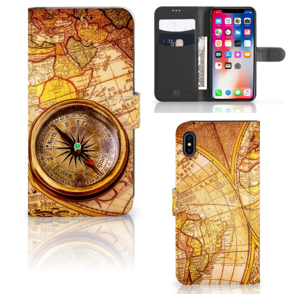 Apple iPhone Xs Max Flip Cover Kompas