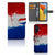 Samsung Galaxy M14 Bookstyle Case Nederland met artistiek ontwerp van de Nederlandse vlag.