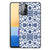 Samsung Galaxy M52 Bloemen Hoesje Flower Blue B2C Telecom