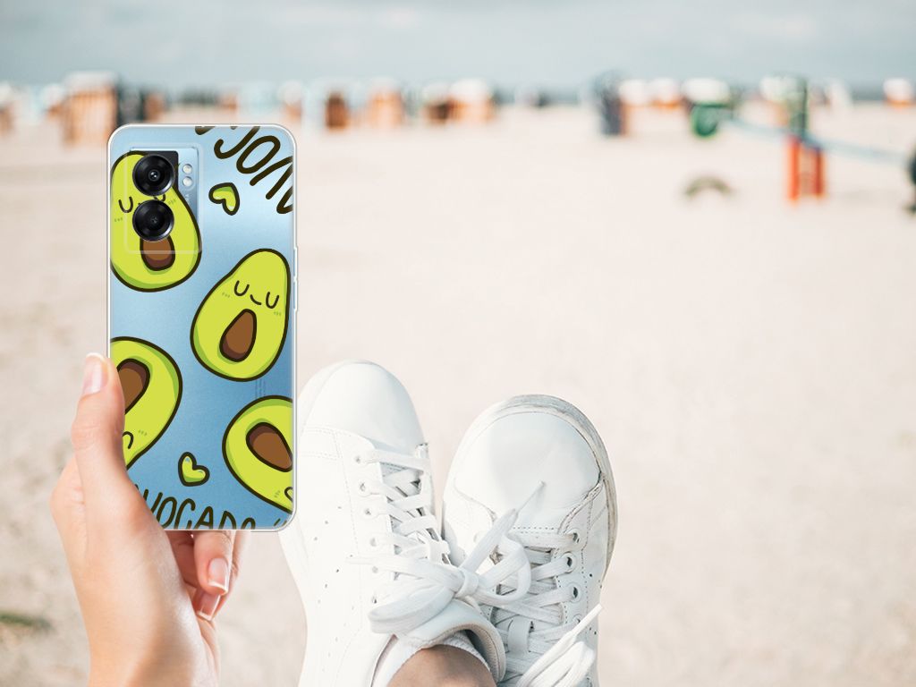 OPPO A77 | A57 5G Telefoonhoesje met Naam Avocado Singing B2C Telecom