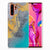 Huawei P30 Pro TPU Siliconen Hoesje Marble Blue Gold