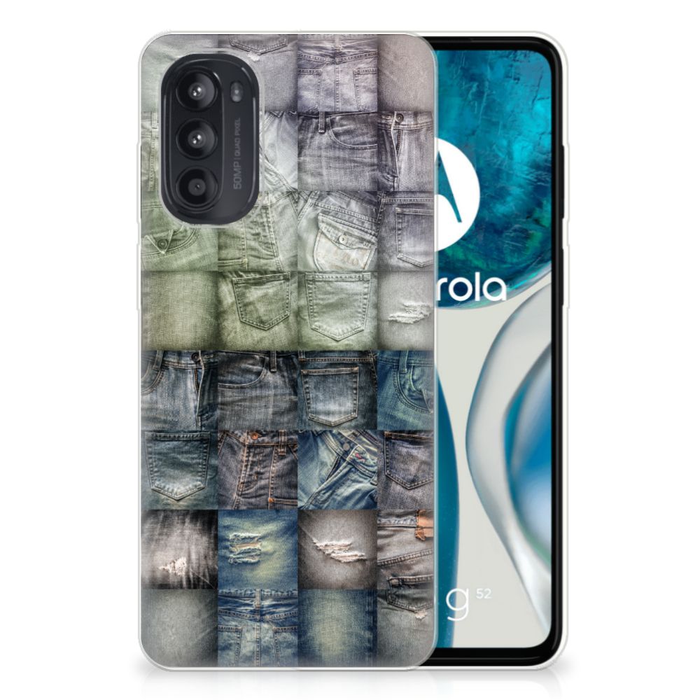 Silicone Back Cover Motorola Moto G52/G82 Spijkerbroeken B2C Telecom
