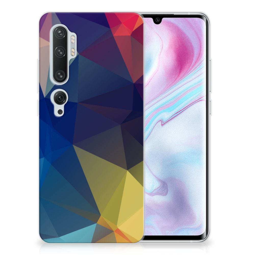 Xiaomi Mi Note 10 Pro TPU Hoesje Polygon Dark B2C Telecom