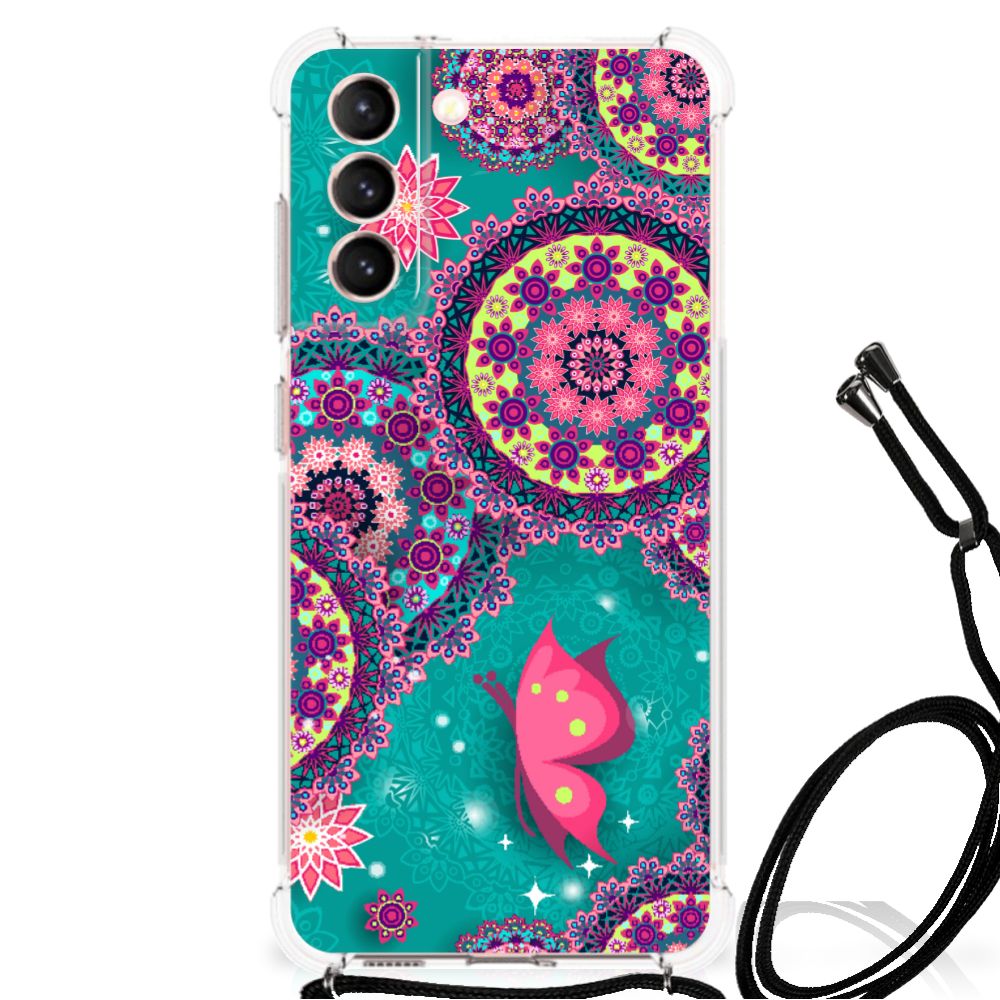 Samsung Galaxy S21 FE Back Cover Cirkels en Vlinders
