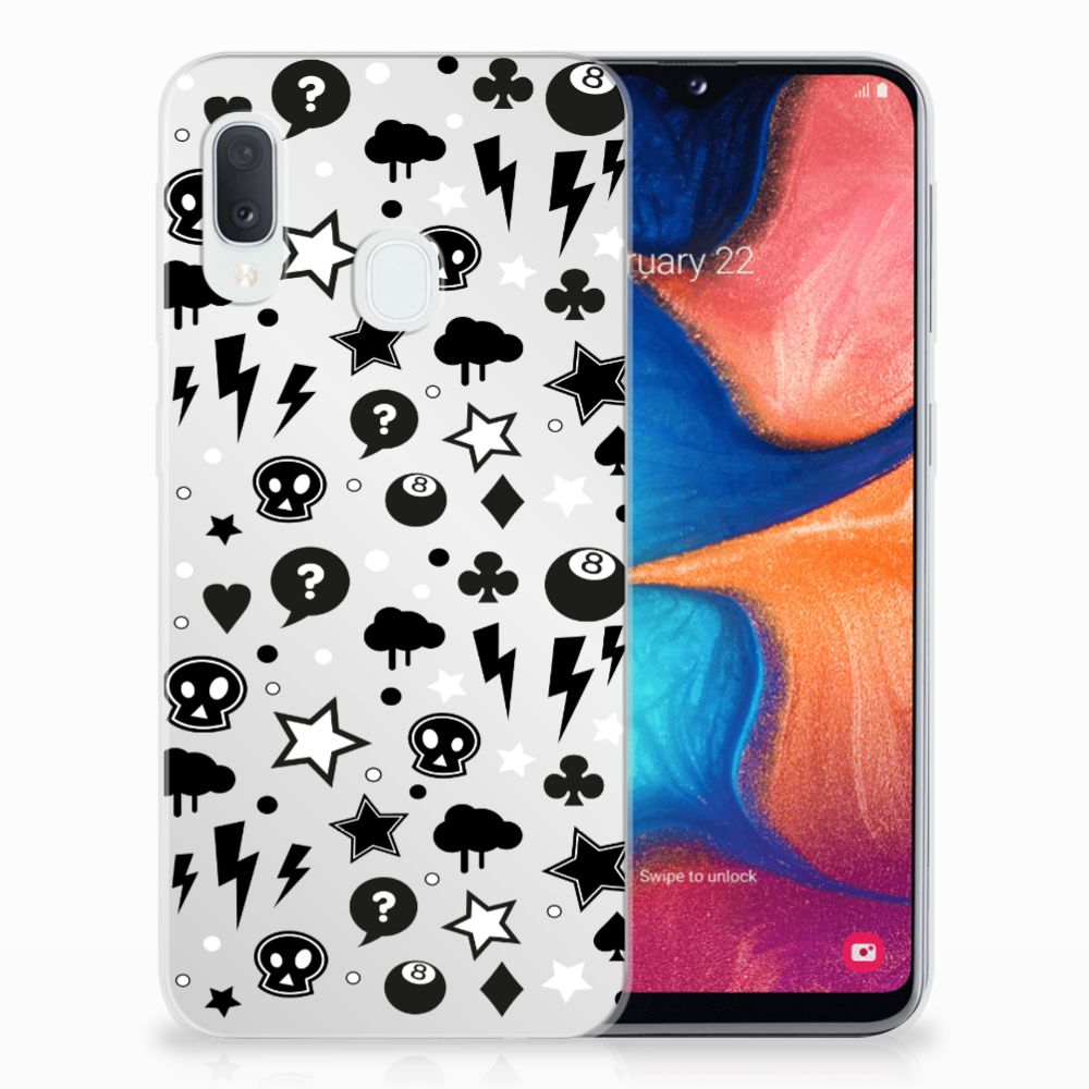 Silicone Back Case Samsung Galaxy A20e Silver Punk