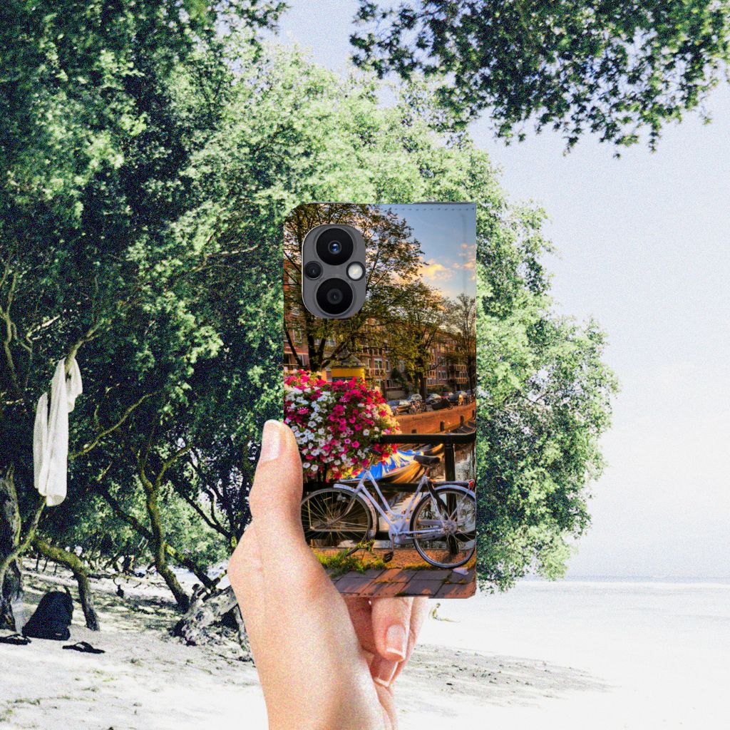 OPPO Reno8 Lite Book Cover Amsterdamse Grachten - B2C Telecom