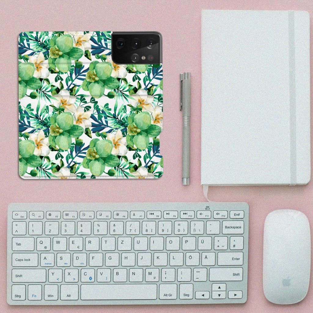 Samsung Galaxy S21 Ultra Smart Cover Orchidee Groen - B2C Telecom
