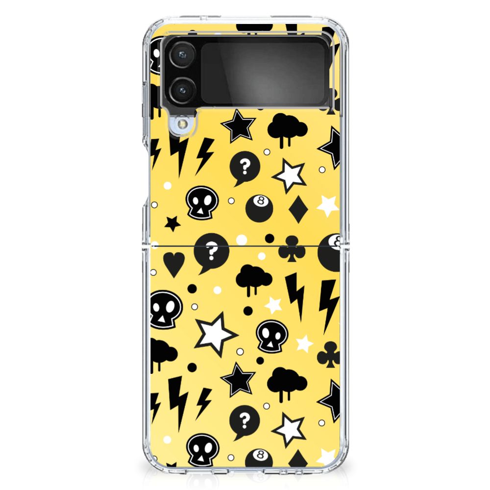 Silicone Back Case Samsung Galaxy Z Flip 4 Punk Geel