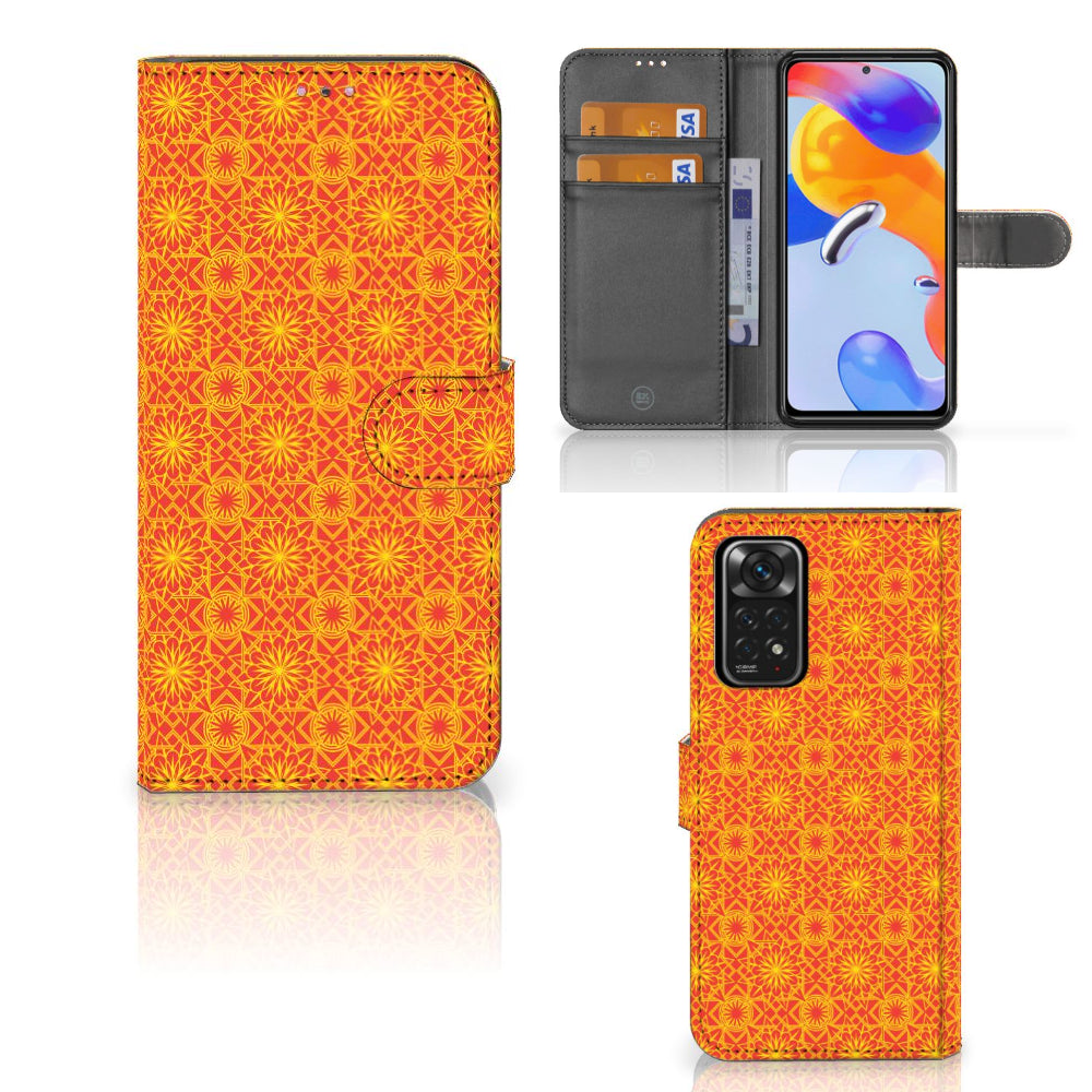Xiaomi Redmi Note 11 Pro 5G/4G Telefoon Hoesje Batik Oranje