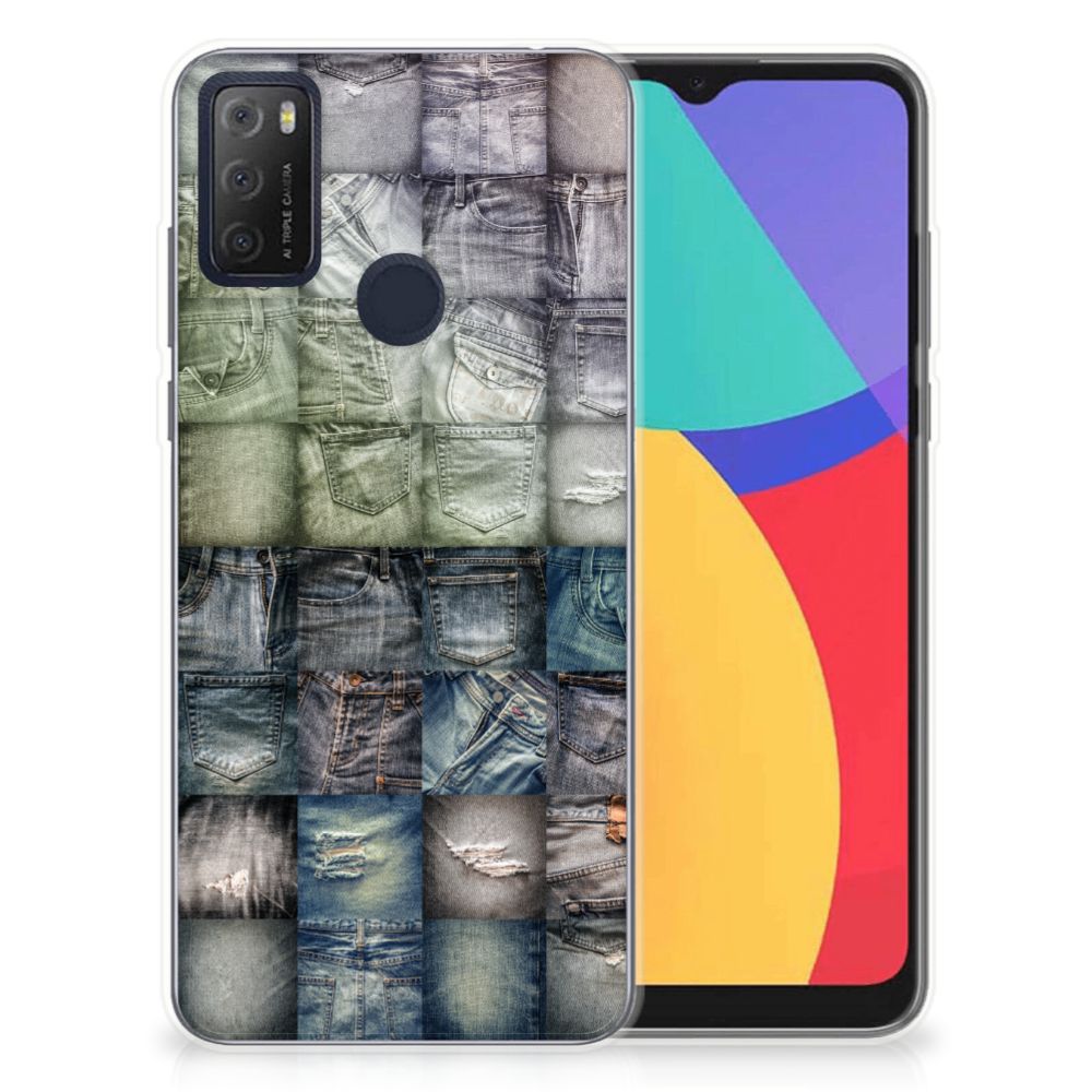 Silicone Back Cover Alcatel 1S (2021) Spijkerbroeken B2C Telecom