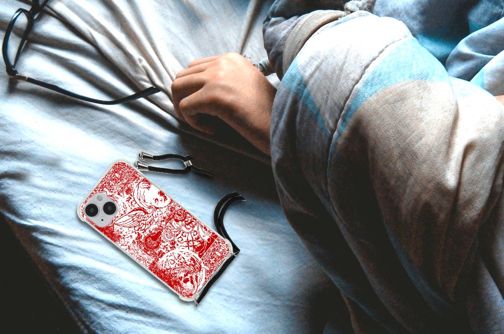 Extreme Case iPhone 14 Plus Angel Skull Rood B2C Telecom