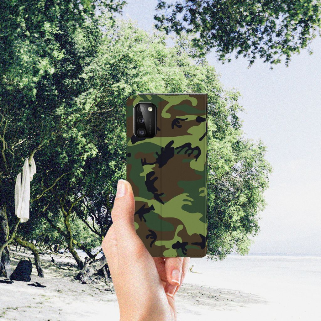 Samsung Galaxy A41 Hoesje met Magneet Army Dark - B2C Telecom