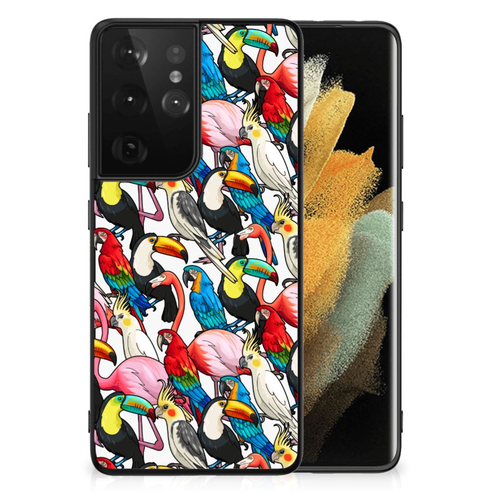 Samsung Galaxy S21 Ultra Dierenprint Telefoonhoesje Birds B2C Telecom
