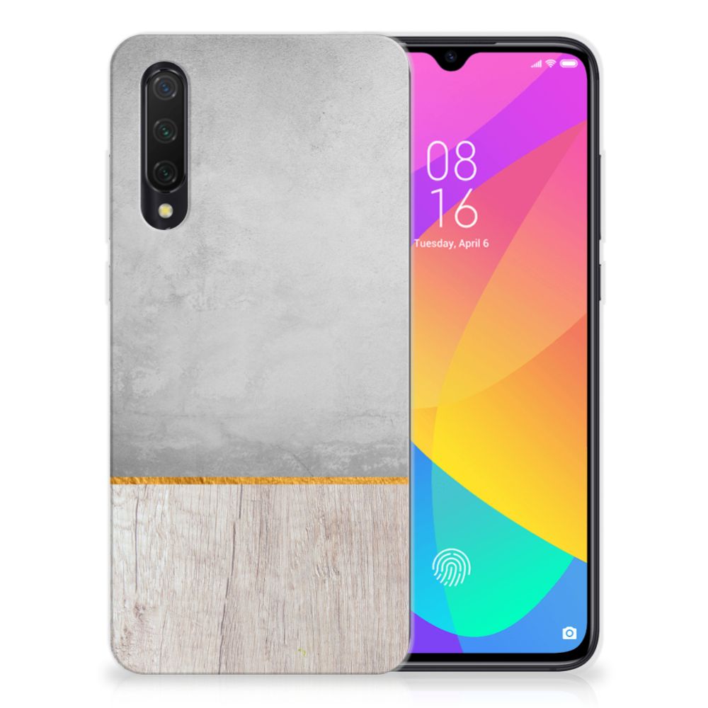 Xiaomi Mi 9 Lite Bumper Hoesje Wood Concrete B2C Telecom