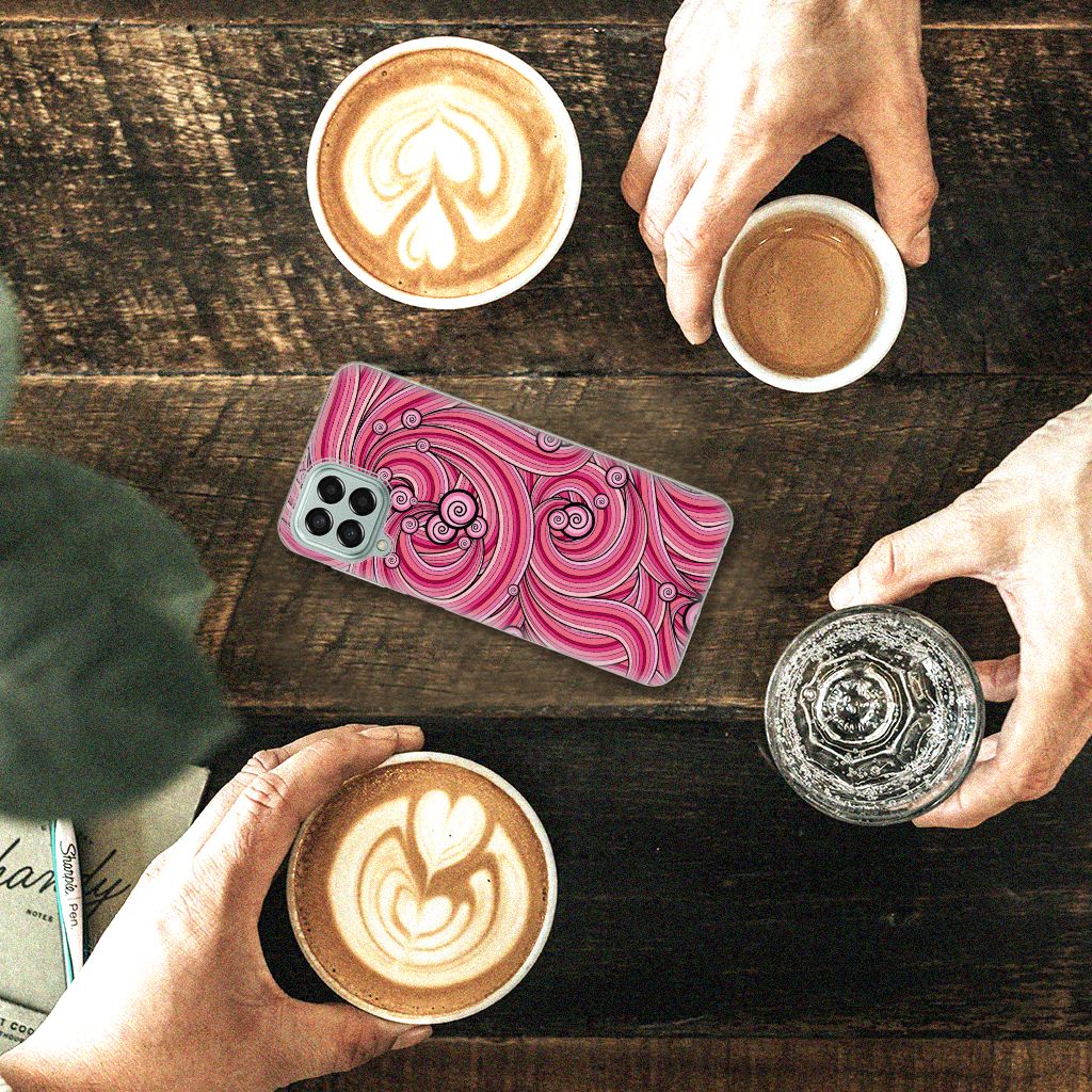 Samsung Galaxy M33 Hoesje maken Swirl Pink B2C Telecom