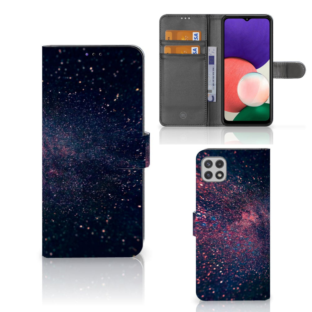 Samsung Galaxy A22 5G Book Case Stars