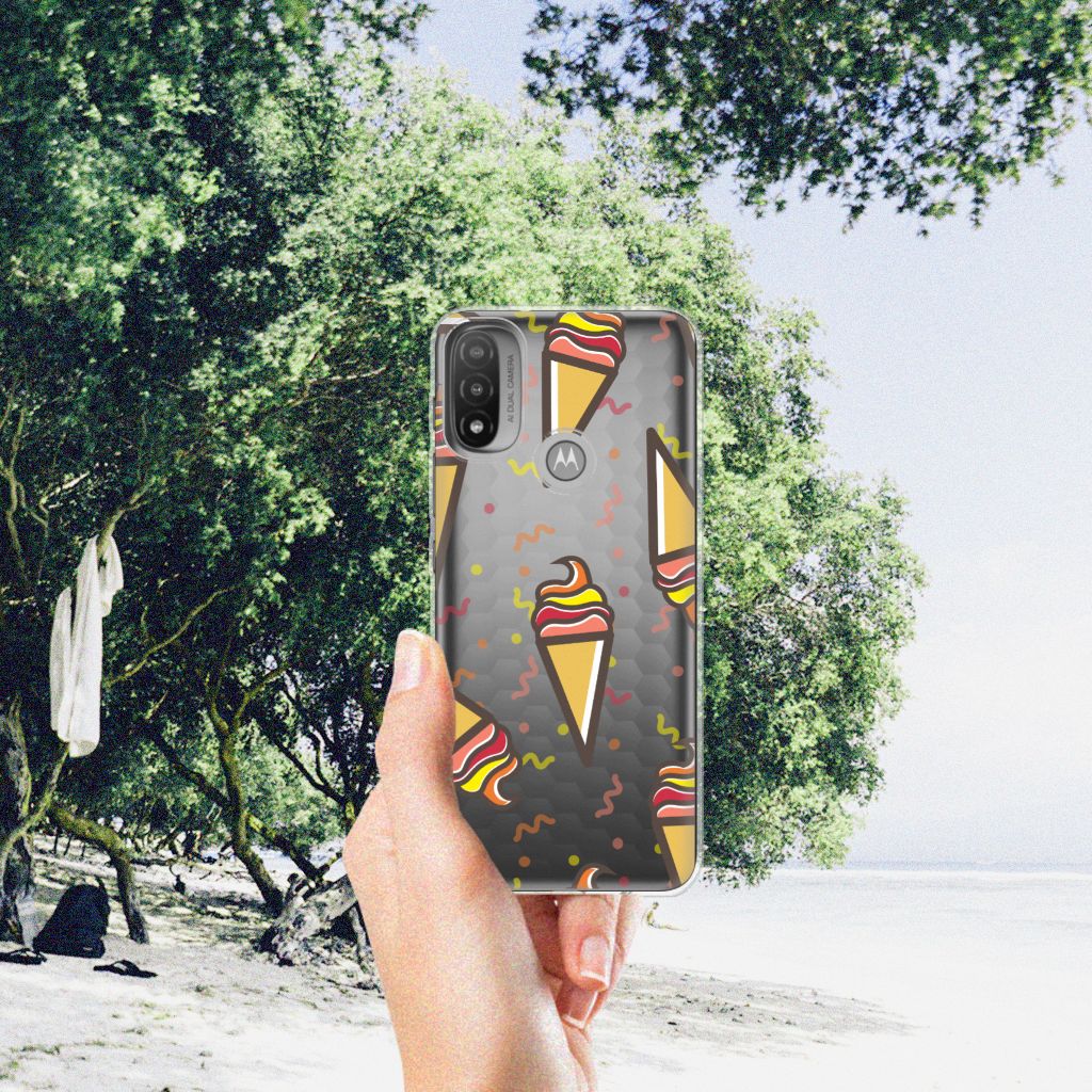 Motorola Moto E20 | E40 Siliconen Case Icecream B2C Telecom