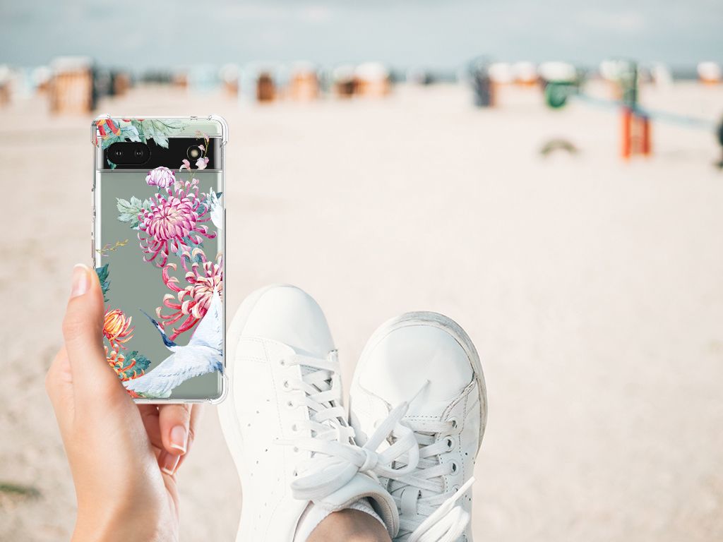 Google Pixel 6A Case Anti-shock Bird Flowers B2C Telecom