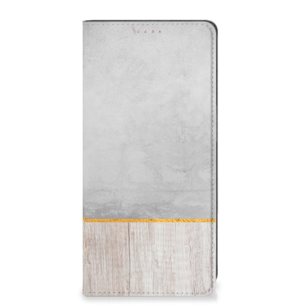 OPPO A54 5G | A74 5G | A93 5G Book Wallet Case Wood Concrete - B2C Telecom
