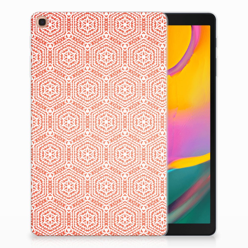 Samsung Galaxy Tab A 10.1 (2019) Hippe Hoes Pattern Orange