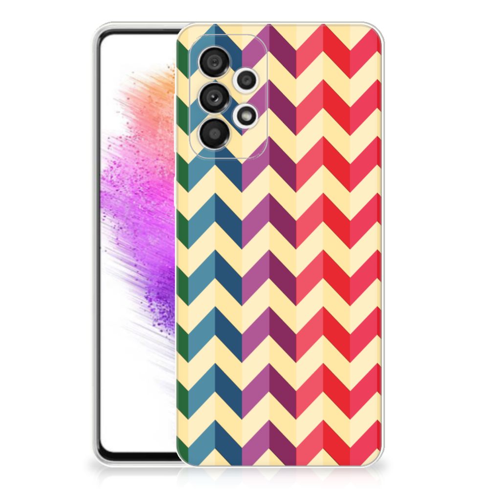 Samsung Galaxy A73 5G TPU bumper Zigzag Multi Color B2C Telecom