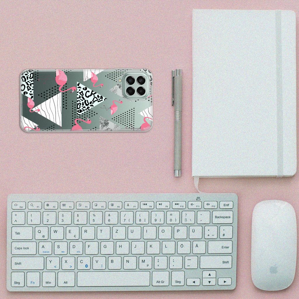 Samsung Galaxy M33 TPU Hoesje Flamingo Triangle B2C Telecom
