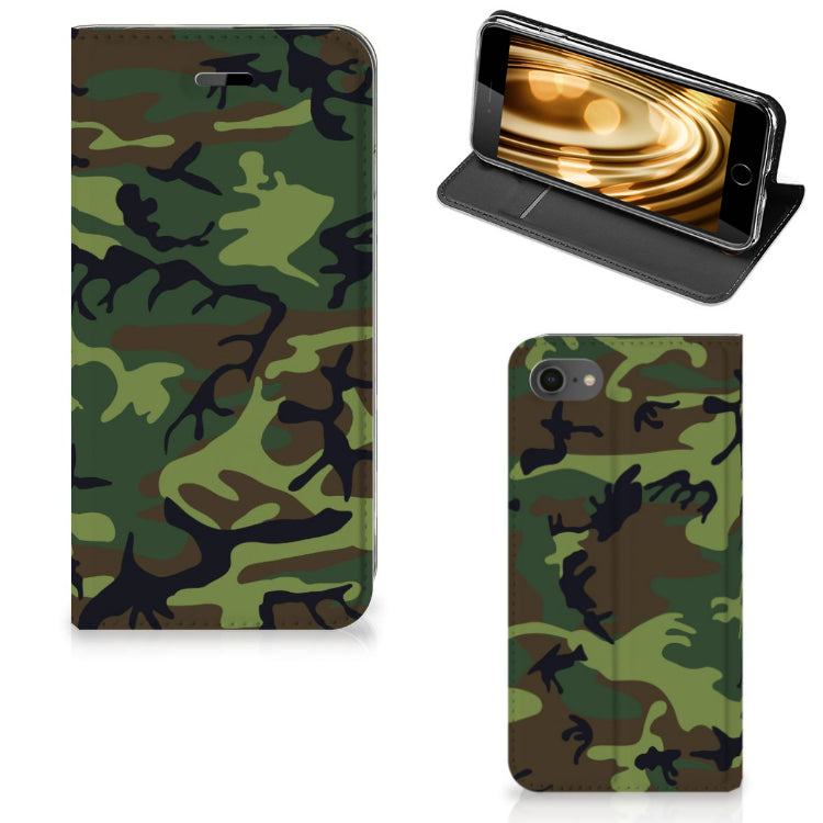 iPhone 7 | 8 | SE (2020) | SE (2022) Hoesje met Magneet Army Dark