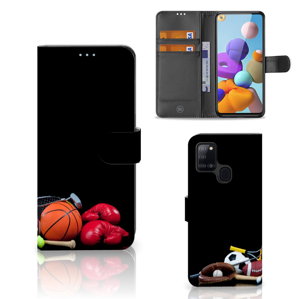 Samsung Galaxy A21s Wallet Case met Pasjes Sports