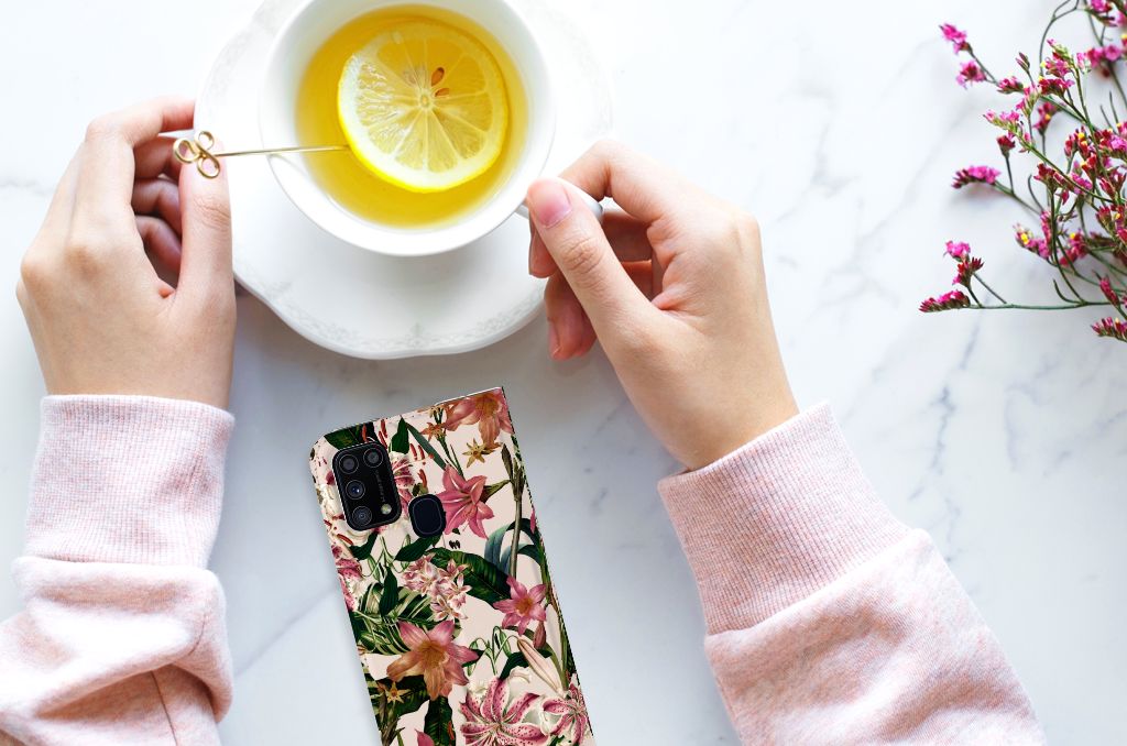 Samsung Galaxy M31 Smart Cover Flowers - B2C Telecom