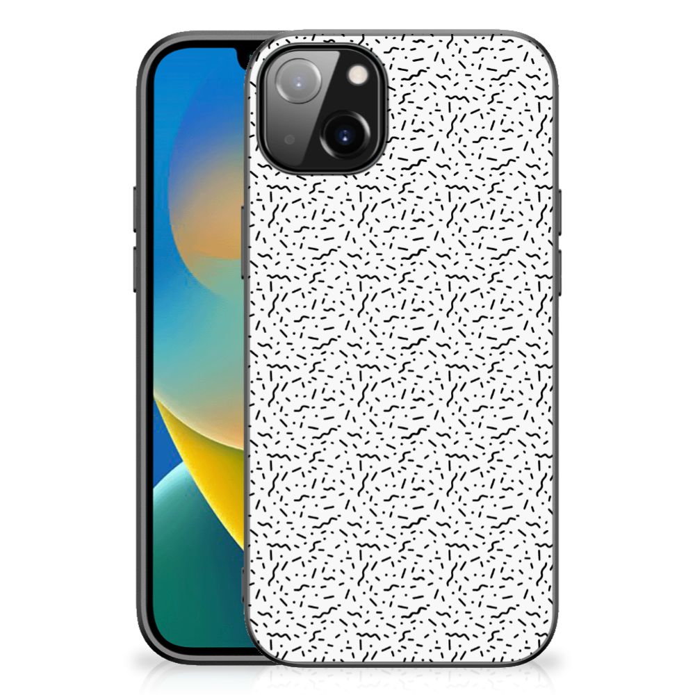 iPhone 14 Plus Back Case Stripes Dots