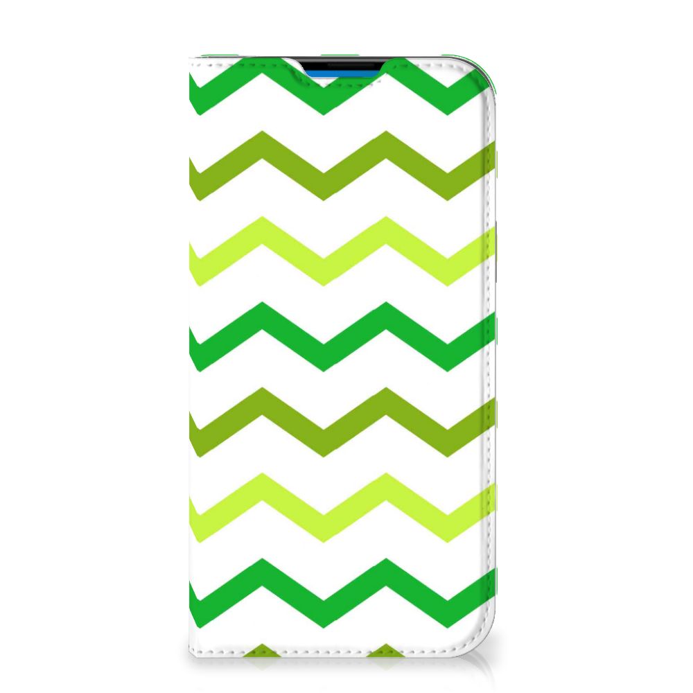 iPhone 14 Pro Max Hoesje met Magneet Zigzag Groen - B2C Telecom