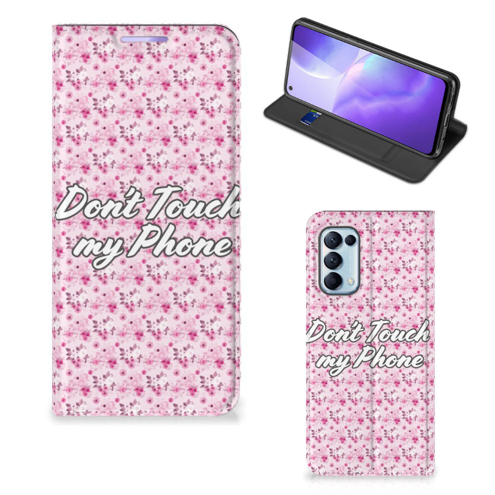 OPPO Find X3 Lite Design Case Flowers Pink DTMP