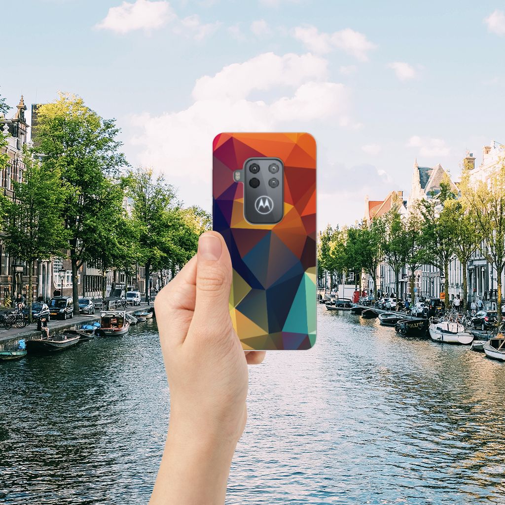 Motorola One Zoom TPU Hoesje Polygon Color