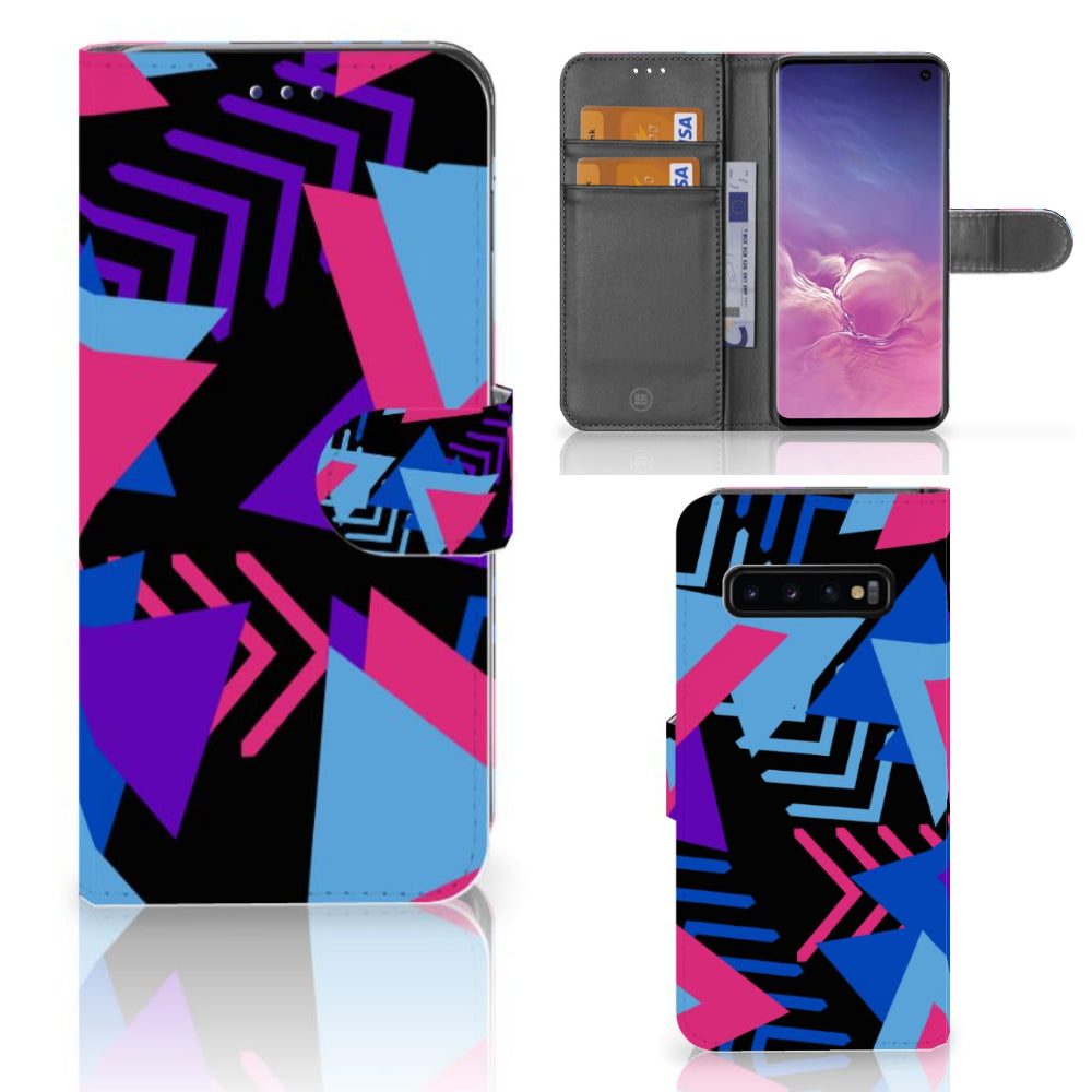 Samsung Galaxy S10 Book Case Funky Triangle