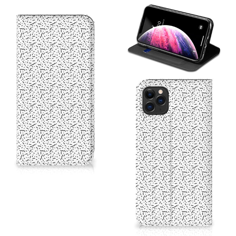 Apple iPhone 11 Pro Max Hoesje met Magneet Stripes Dots