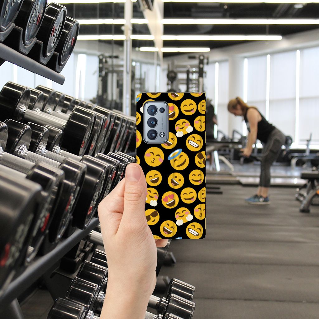 OPPO Reno 6 Pro Plus 5G Hoesje met Magneet Emoji - B2C Telecom