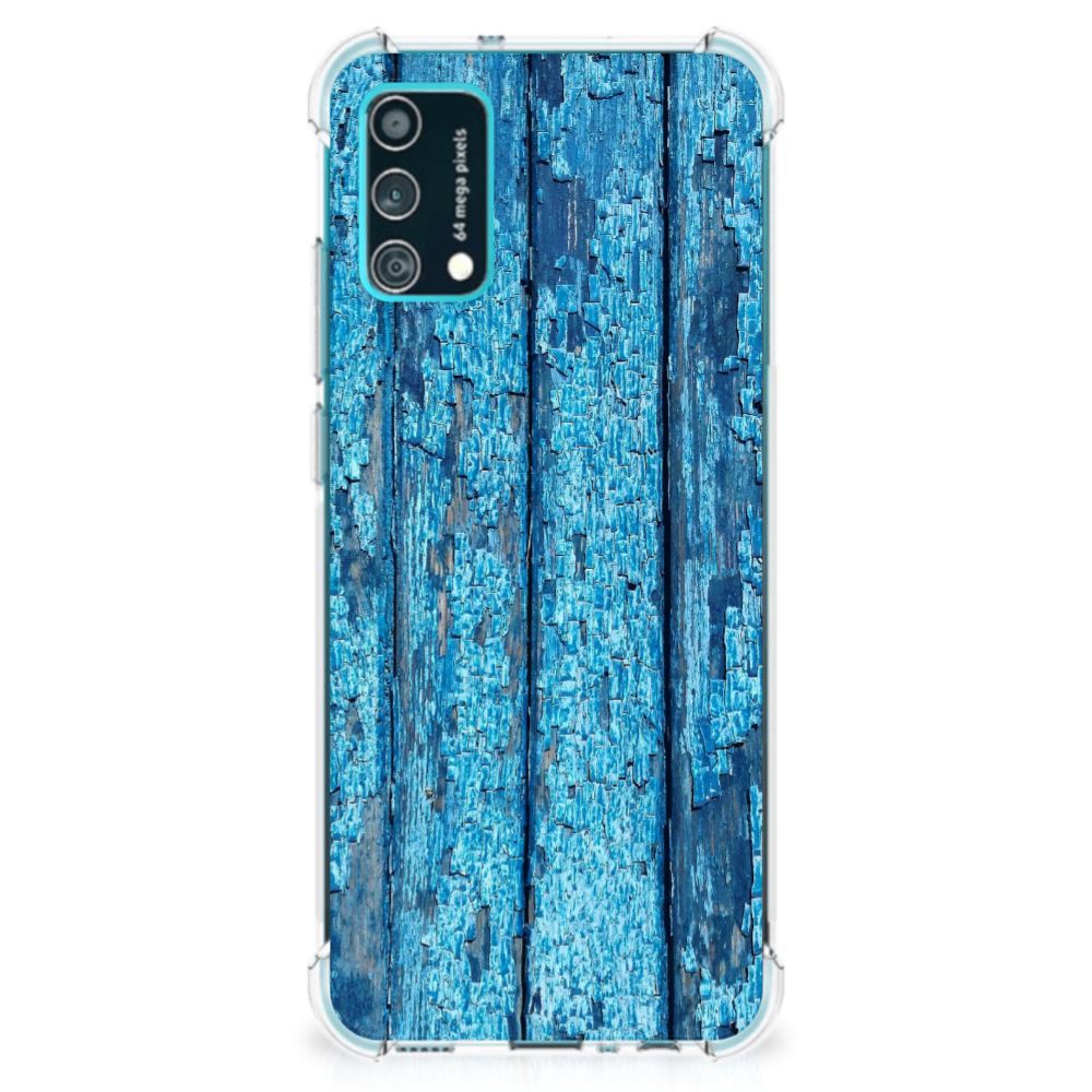 Samsung Galaxy M02s | A02s Stevig Telefoonhoesje Wood Blue B2C Telecom