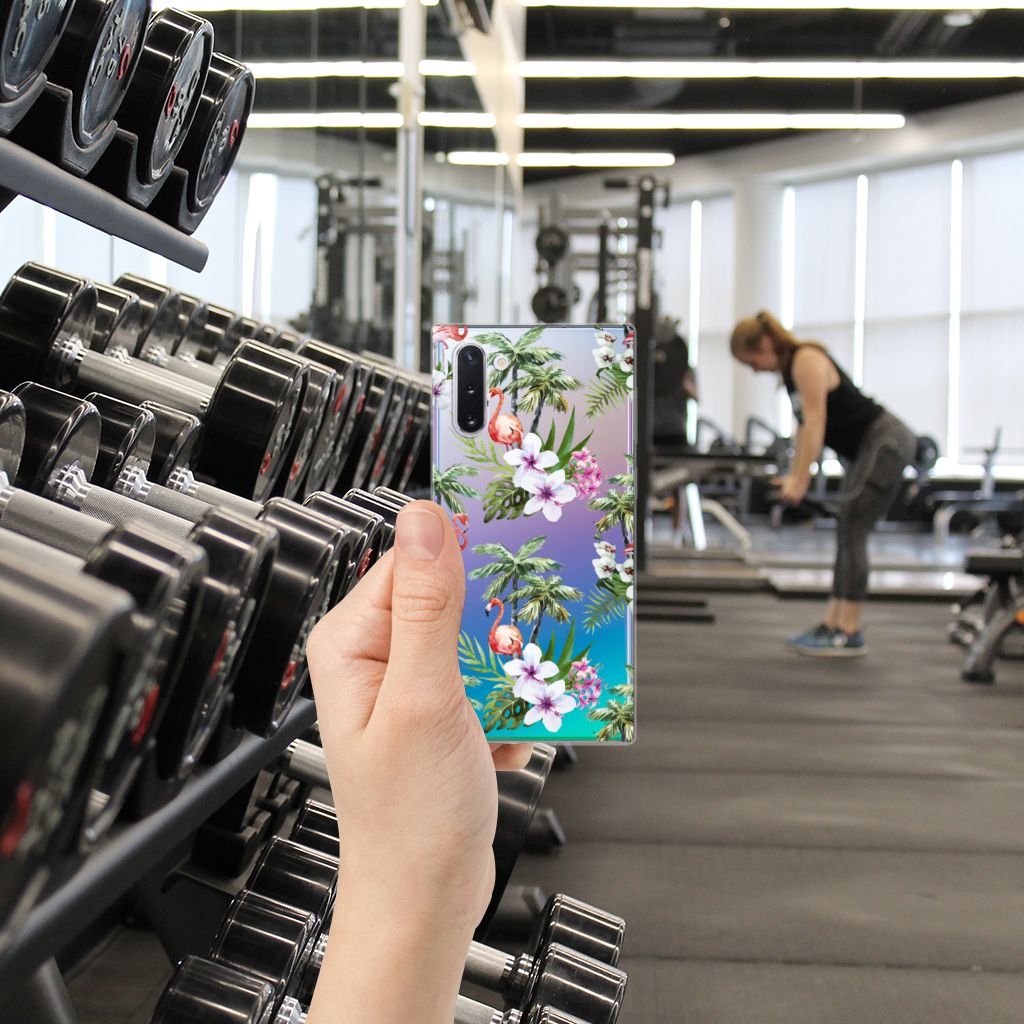 Samsung Galaxy Note 10 TPU Hoesje Flamingo Palms