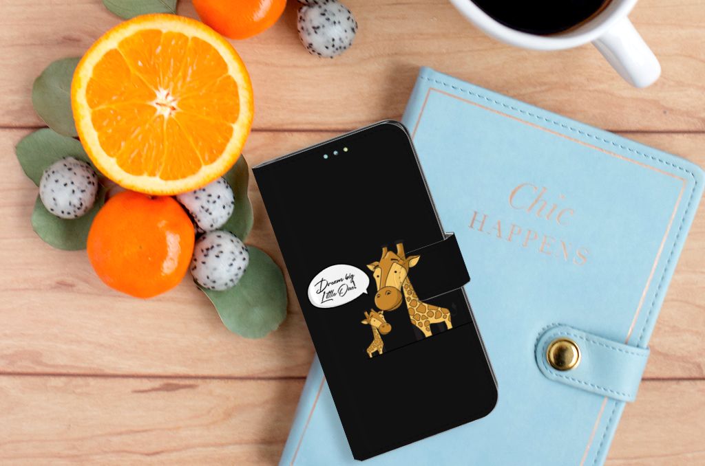 Samsung Galaxy A52 Leuk Hoesje Giraffe giraffe design voorkant