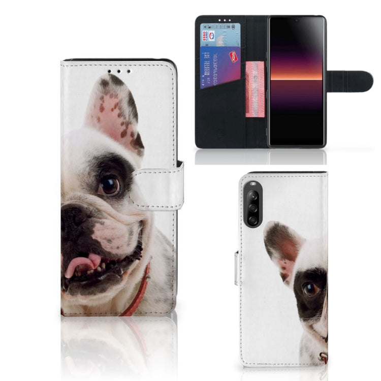 Sony Xperia L4 Telefoonhoesje met Pasjes Franse Bulldog