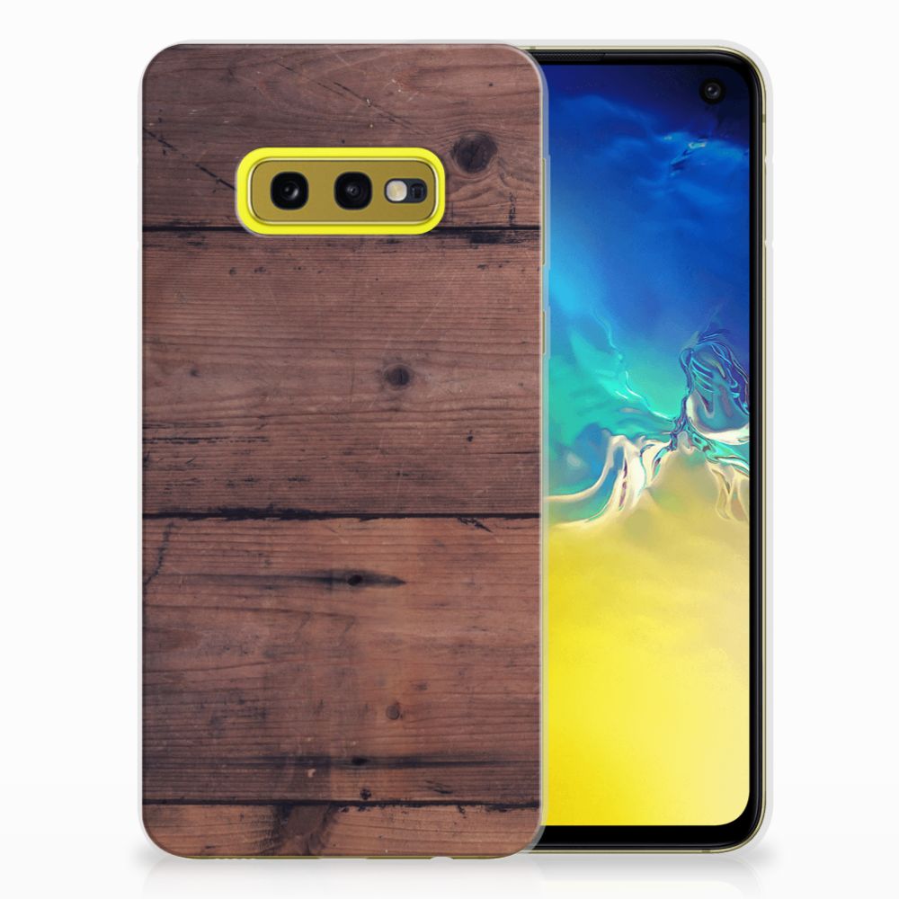 Samsung Galaxy S10e Bumper Hoesje Old Wood