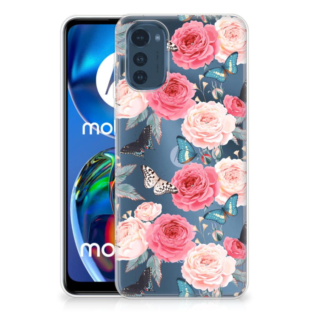 Motorola Moto E32/E32s TPU Case Butterfly Roses B2C Telecom