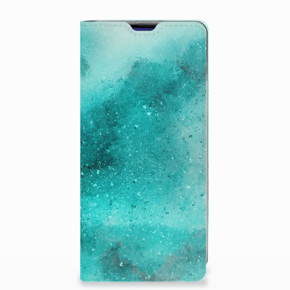 Bookcase Samsung Galaxy S10 Plus Painting Blue